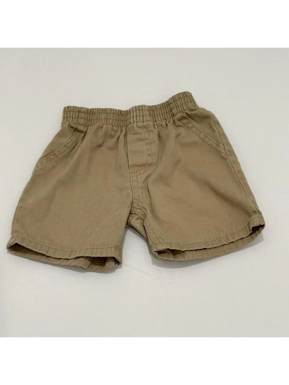 Old Navy Gray & White Striped Baby Boy Shirt and unbranded short outfit.